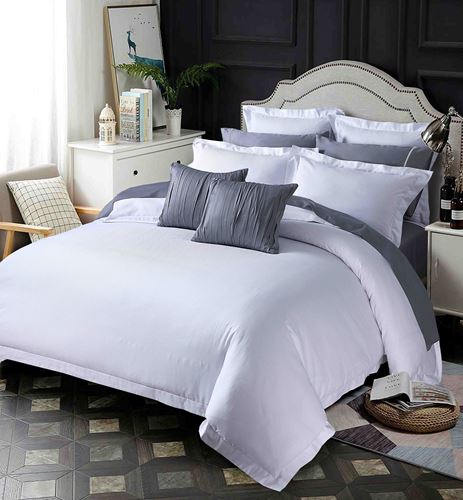 White Plain 8pcs Duvet Set