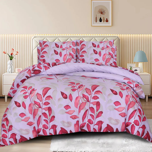 Pink Leaves-Bed Set