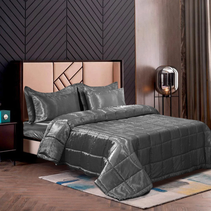 sateen silk bedspreads sets