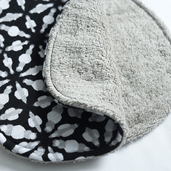 Black Marbles Texture Baby Burp Cloth