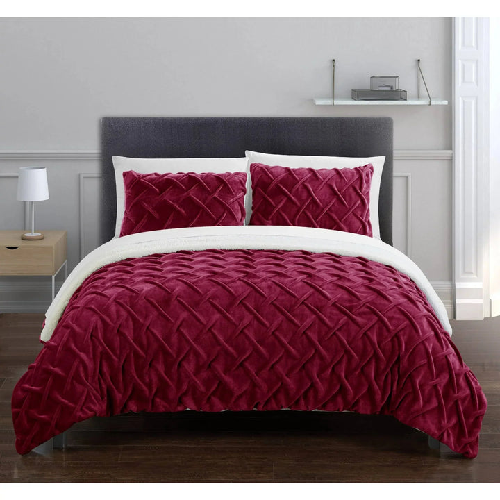 3 Piece Ultra Plush Pinch Pleat Comforter Set - The Thready