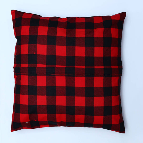 Red check Zip Cushion Cover