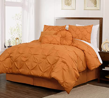 Mustard Pintuck 8pcs Duvet Set