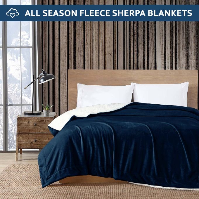 grey ultrasoft sherpa blanket