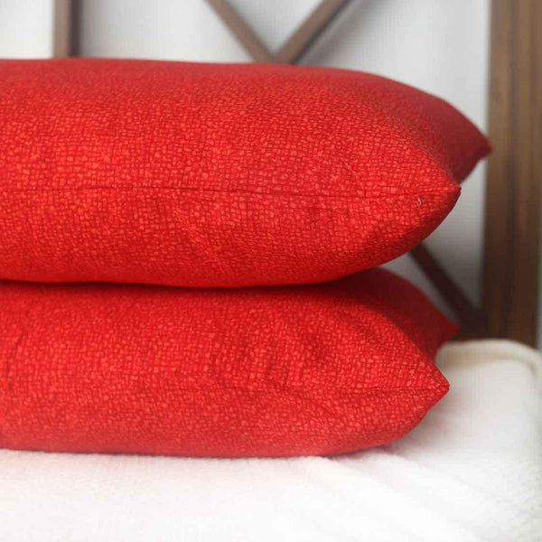 Bed Rock Red Pillow Covers