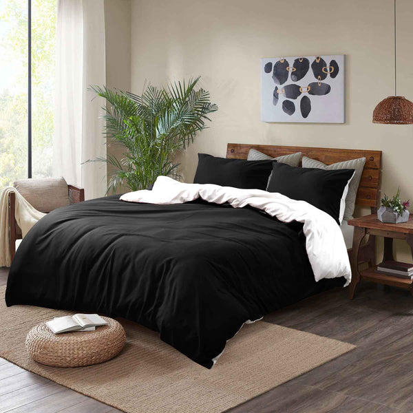 Black & White Reversible Duvet Cover Set