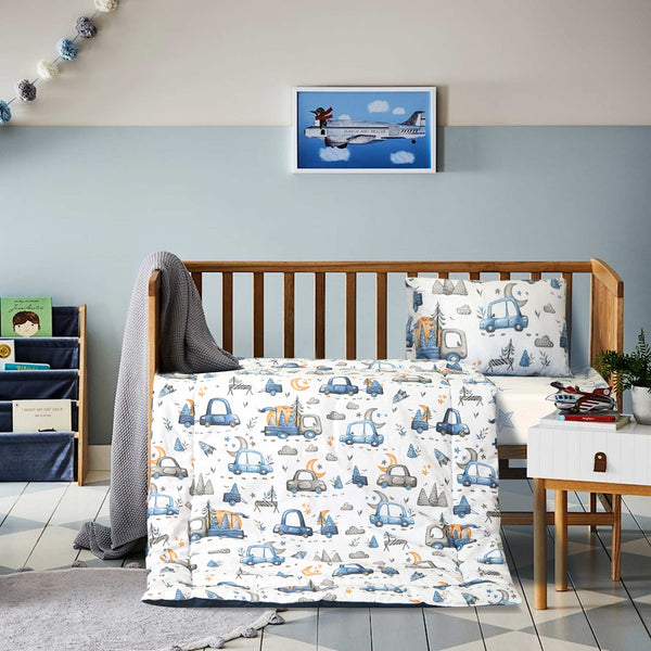 Blue Ride Baby Cot Set