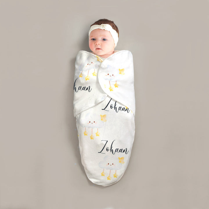 customized fleece printed baby swaddle