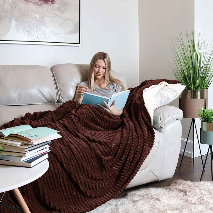 all seasons lines embossed sherpa ac blanket