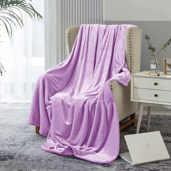 Supersoft 310 gsm Snuggly AC Fleece Blanket Lilac