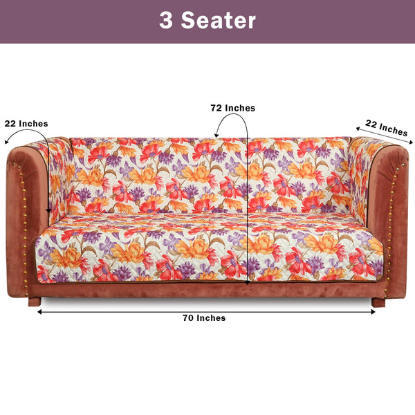 Floral Garden Quilted Sofa Cover Set
