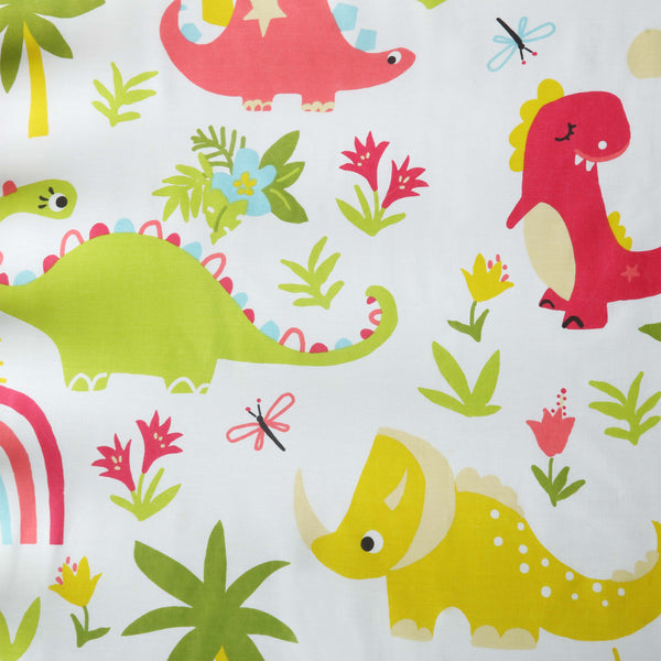 Floral Dino Crib Bedsheet & Pillow