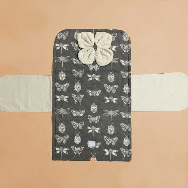 Grey Dragonflies Baby Diaper Changing Sheet