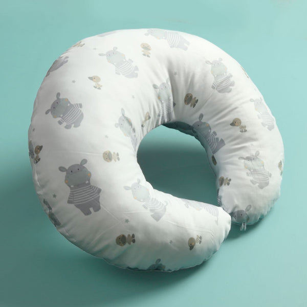 Grey Hippo Nursing Pillow