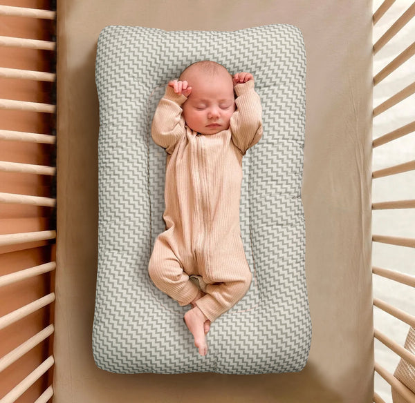 Grey ZigZag Baby Snuggle Mattress
