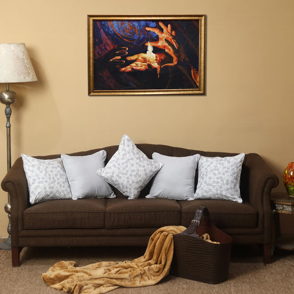 Grey Autumn Cushion Cover Set (Bundle of 5)
