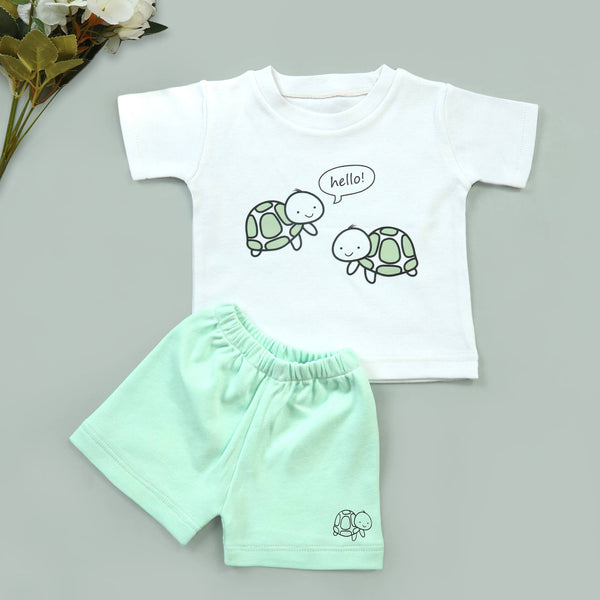 Hello Turtle Printed 2 Pieces Set