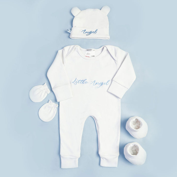 embroidered little angel baby bundles