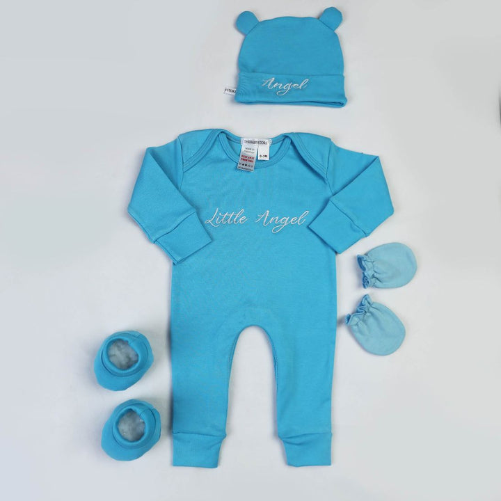 embroidered little angel baby bundles
