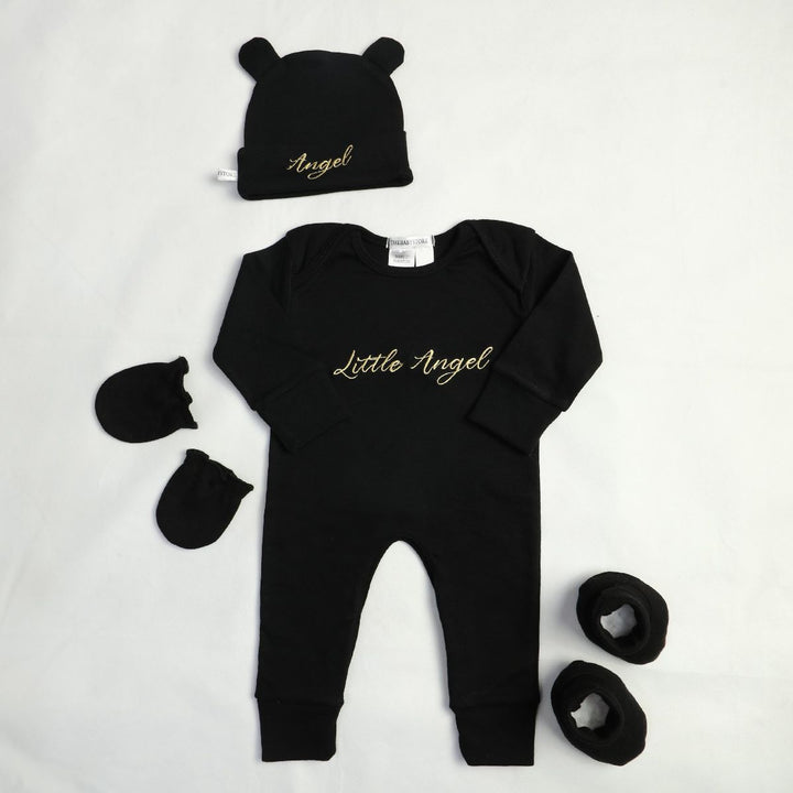 embroidered little angel baby bundles