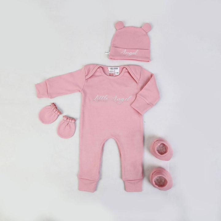 embroidered little angel baby bundles
