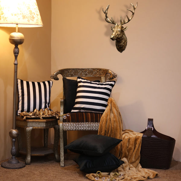 Lush Velvet Stripes Cushion Cover Set (Bundle of 5)