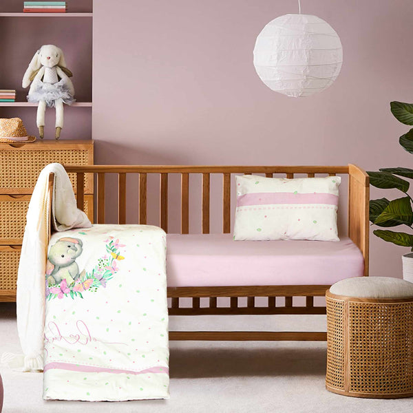 Oh Baby Printed Baby Cot Set
