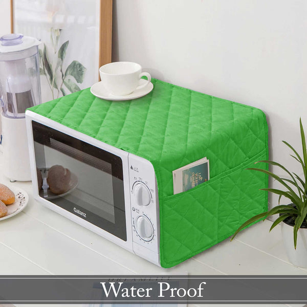 Waterproof Quilted Microwave Oven Cover Parrot Green