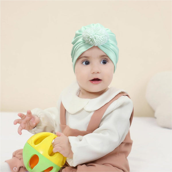 Pompom Cuddle Turban Caps Bundle
