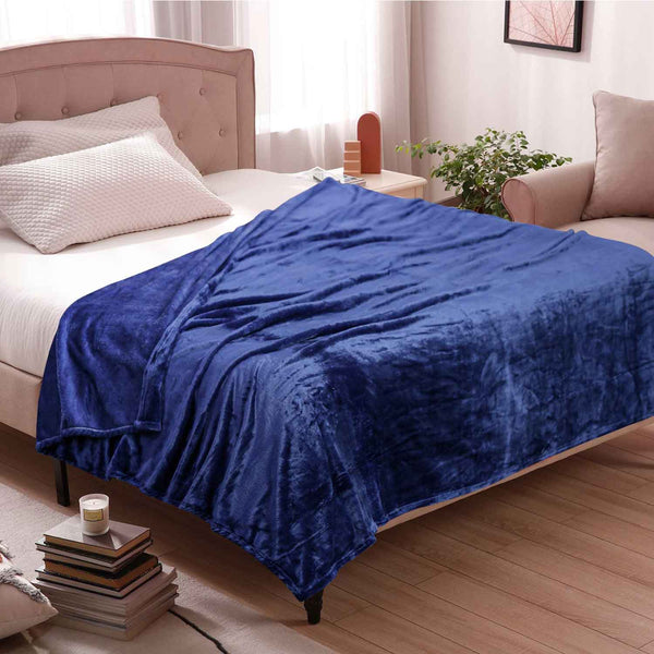 Supersoft 310 gsm Fleece Blanket Blue
