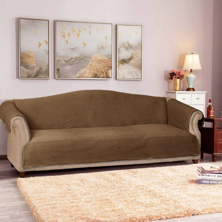 traditional textured french matelasse sofa cover