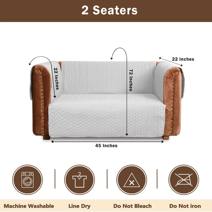 ultrasonic quilted sofa cover set silver