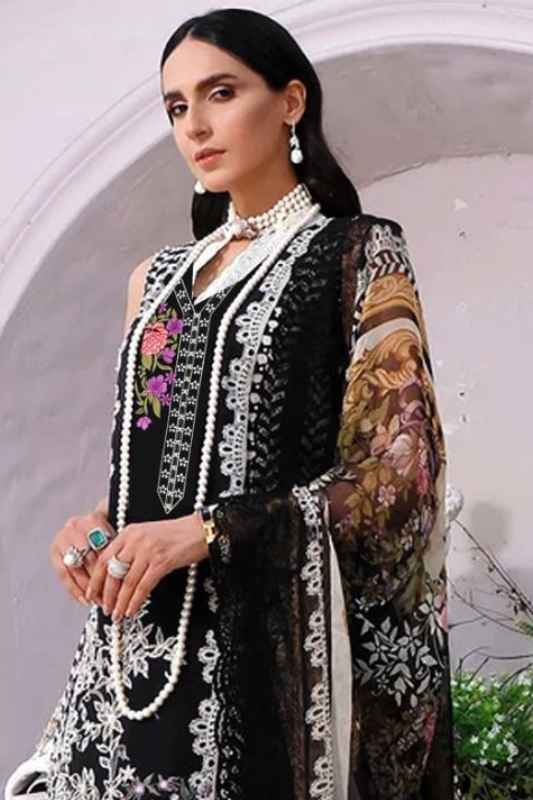 3 Piece Printed Premium Lawn Embroidered