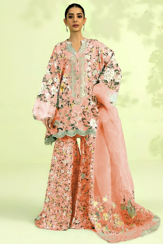 3 Piece Lawn Embroidered Dress
