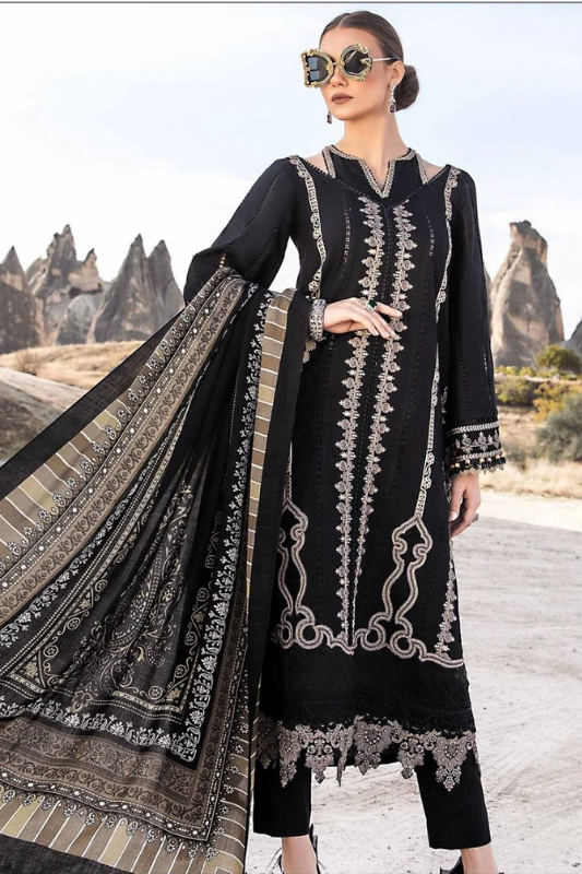 3 Piece Printed Premium Lawn Embroidered