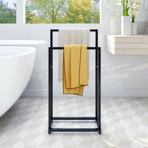 Metal Towel Bathroom Rack  Freestanding Drying Shelf
