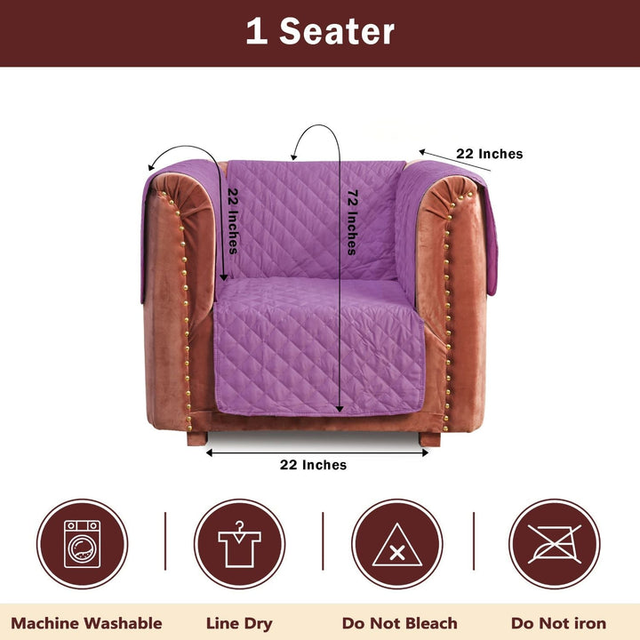 waterproof ultrasonic quilted sofa cover lilac