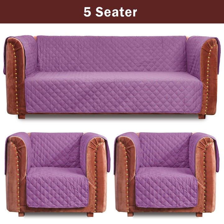 waterproof ultrasonic quilted sofa cover lilac