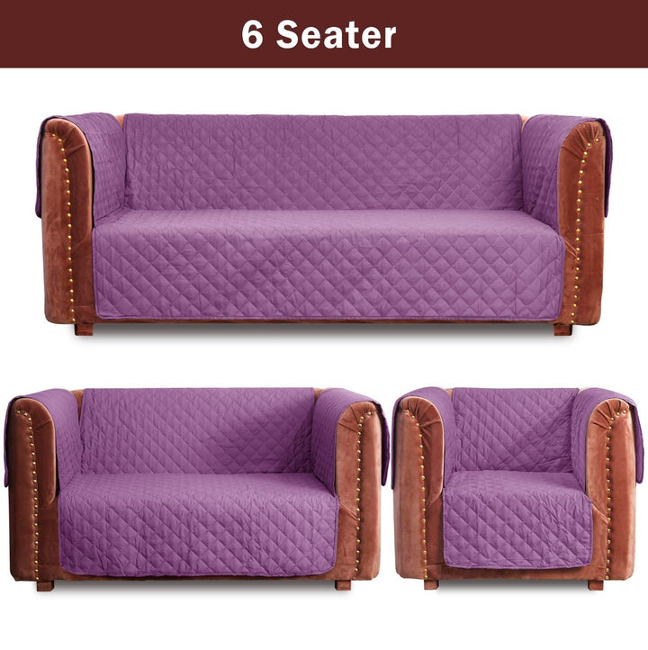 waterproof ultrasonic quilted sofa cover lilac