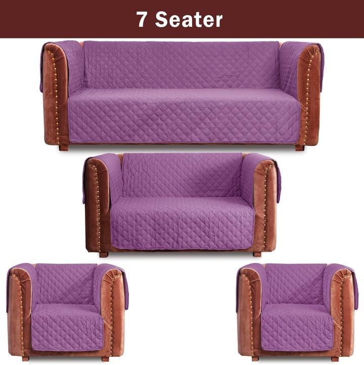 waterproof ultrasonic quilted sofa cover lilac