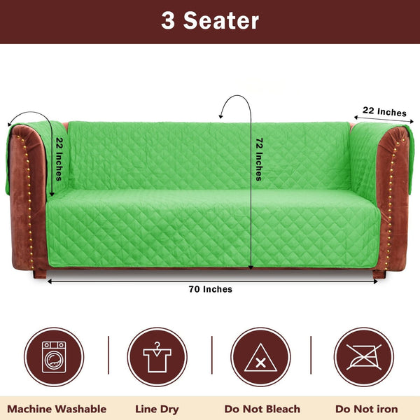 waterproof ultrasonic quilted sofa cover parrot green