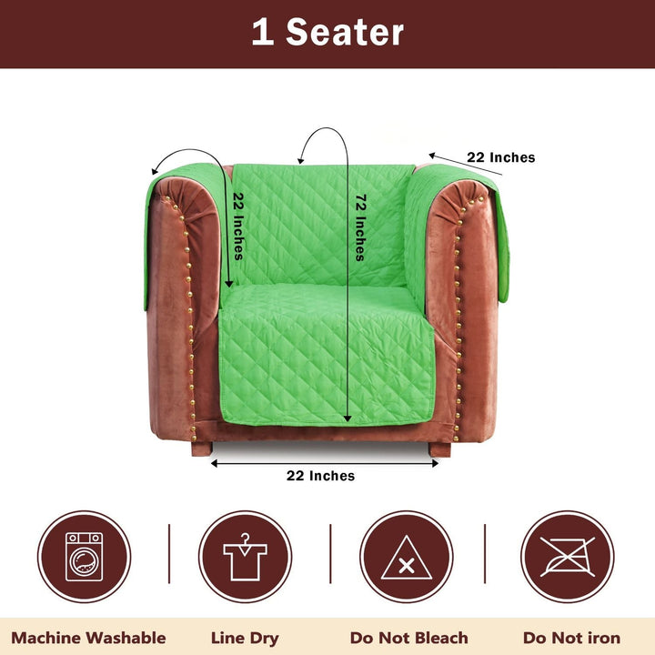 waterproof ultrasonic quilted sofa cover parrot green