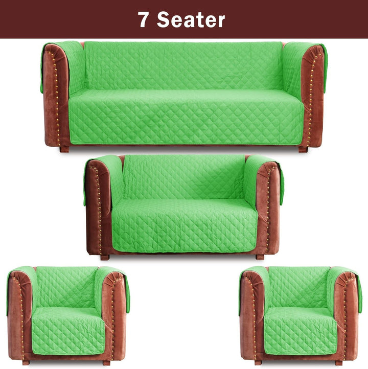 waterproof ultrasonic quilted sofa cover parrot green