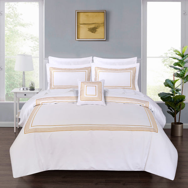 New Golden Embroidered Luxury Baratta Stitch Duvets