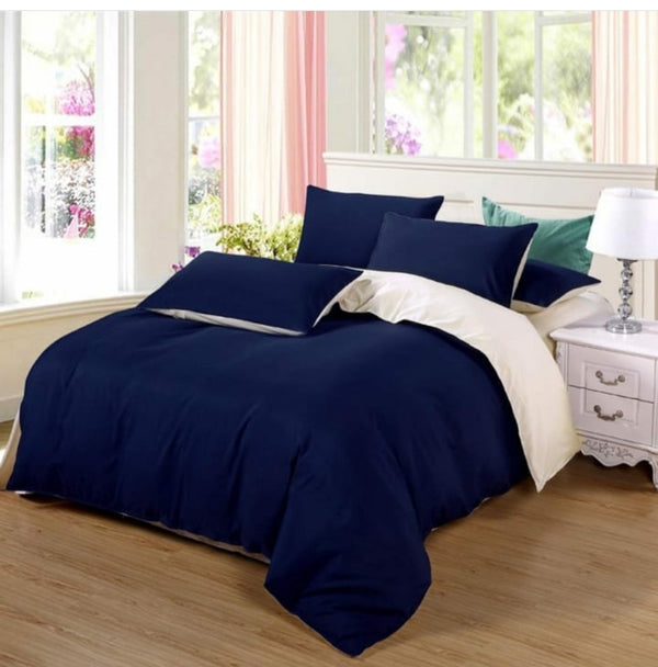 Navy & White Reversible Duvet Cover Set