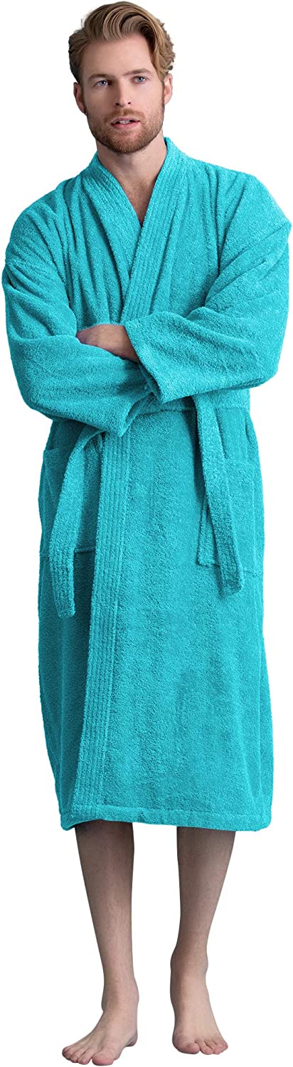 Weave Cotton Bath Robe (Torquise)