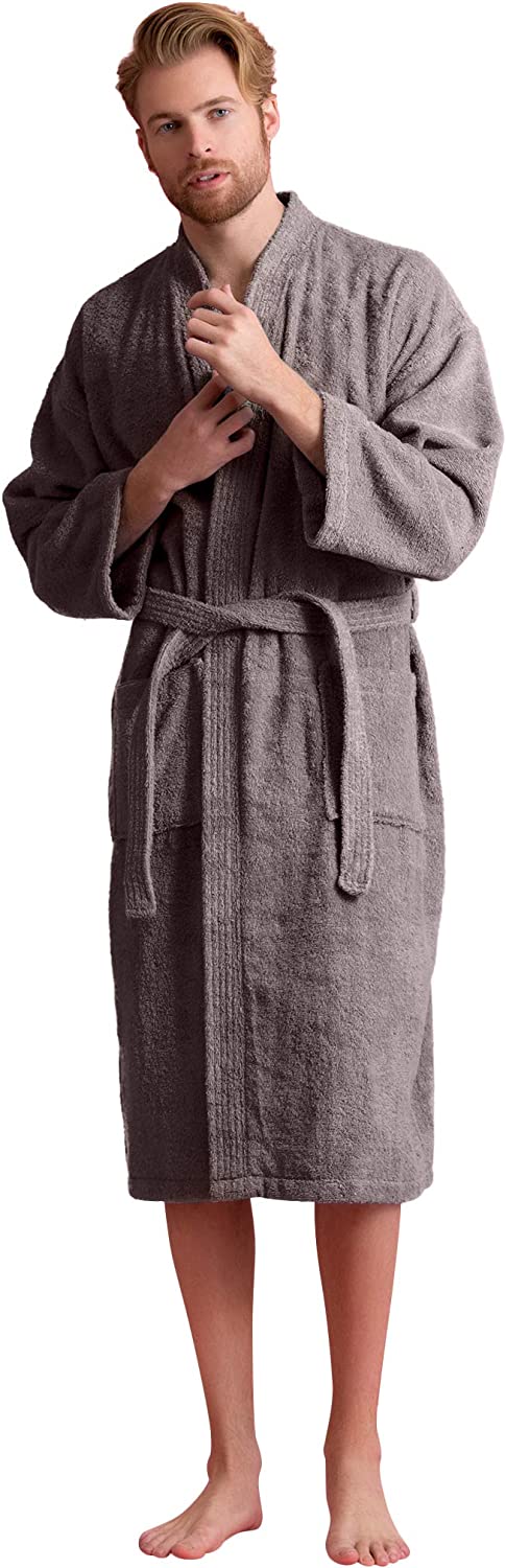 Weave Cotton Bath Robe (Sandy Brown)