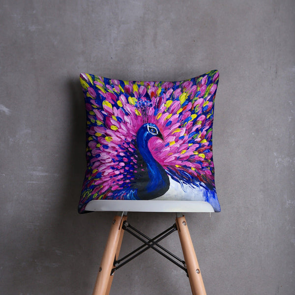 Colorful Peacock - Cushion Cover