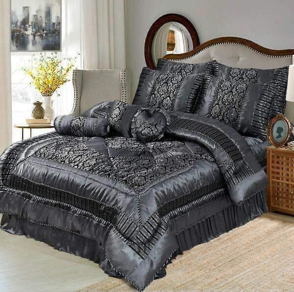 14 Pcs Pakistani Bridal Bed Set with Ruffle Skirt and Pillows