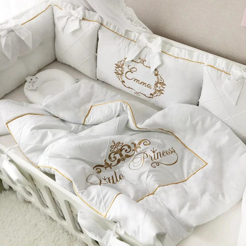 White Baby Cot Set